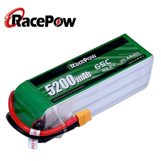 5200mAh 22.2V 6S 65C LiPo Battery with XT60 Plug for Rc Helicopter Airplane Drone FPV