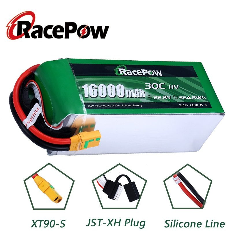 16000mAh 22.8V 6S 30C High Voltage LiPo Battery for Agricultural Spraying Drone