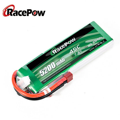 5200mAh 7.4V 2S 45C LiPo Pil XT60/T Deans/EC3 Fişiyle