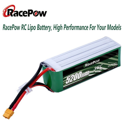 5200mAh 22.2V 6S 35C LiPo Battery With XT60/T Deans/EC3 Plug