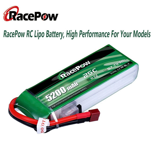 5200mAh 11.1V 3S 25C LiPo Battery With XT60/T Deans/EC3 Plug