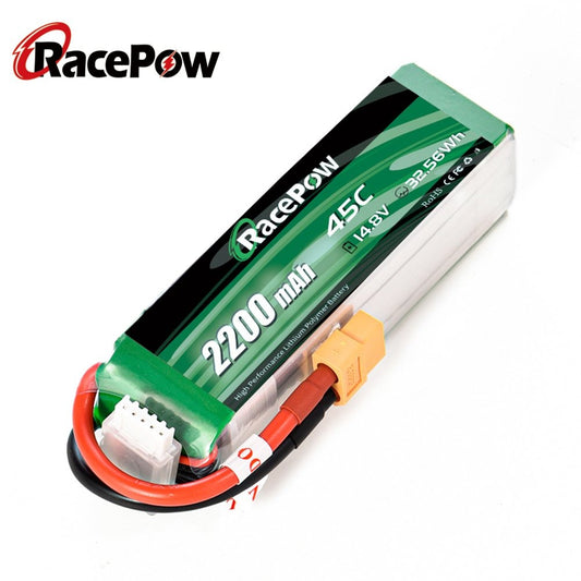 2200mAh 14.8V 4S 45C LiPo Battery With XT60/T Deans/EC3 Plug