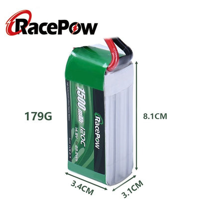 1500mAh 14.8V 4S 120C LiPo Battery with XT60 Plug for FPV Racing Drone