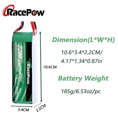 2200mAh 11.1V 3S 25C LiPo Pil XT60/T Deans/EC3 Fişiyle