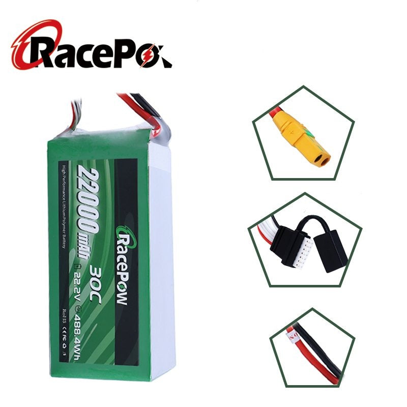 22000mAh 22.2V 6S 30C LiPo Battery for RC Big Load Multirotor Drone Hexacopter Octocopter