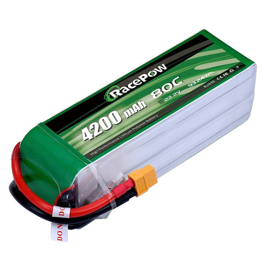 4200mAh 22.2V 6S 80C LiPo Battery with XT60 Plug