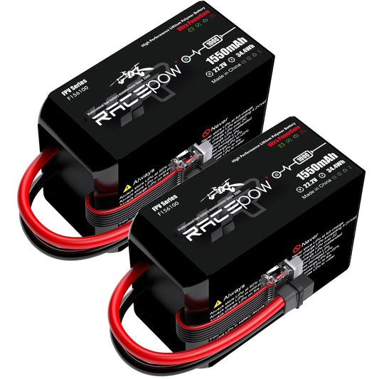 1550mAh 22.2V 100C 6S Lipo Battery Pack with XT60H Connector
