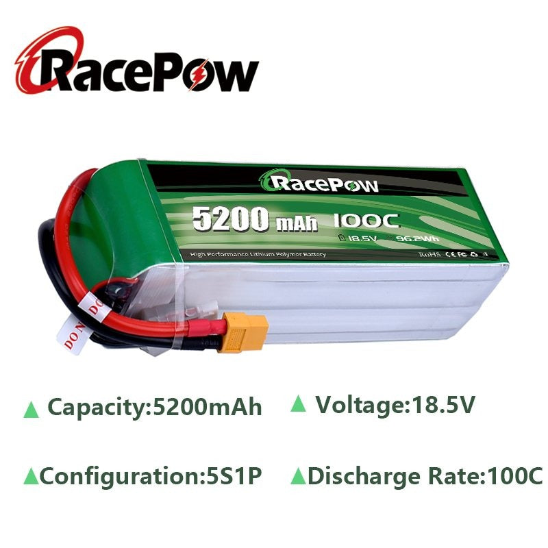 5200mAh 18.5V 5S 100C LiPo Pil XT60 Fişli