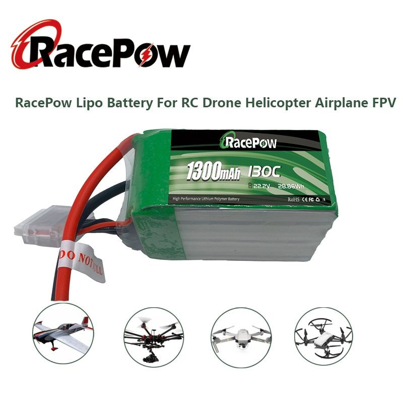 1300mAh 22.2V 6S 130C LiPo Battery with XT60 Plug for FPV Racing